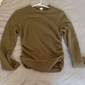 Brandy Melville Olive Green Textured Top